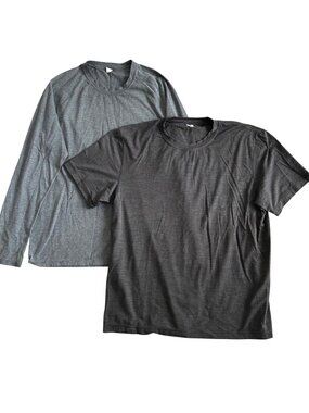 ARKET Set Of 2 Mens Sz XL Gray T-Shirts Long & Short Sleeve